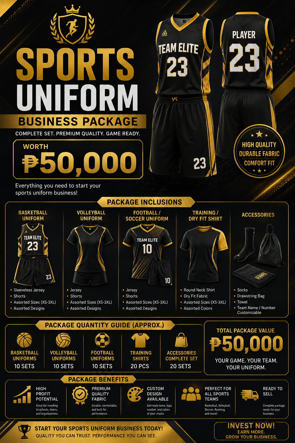 🏆 Sports Uniform Business Package (Worth ₱50,000)