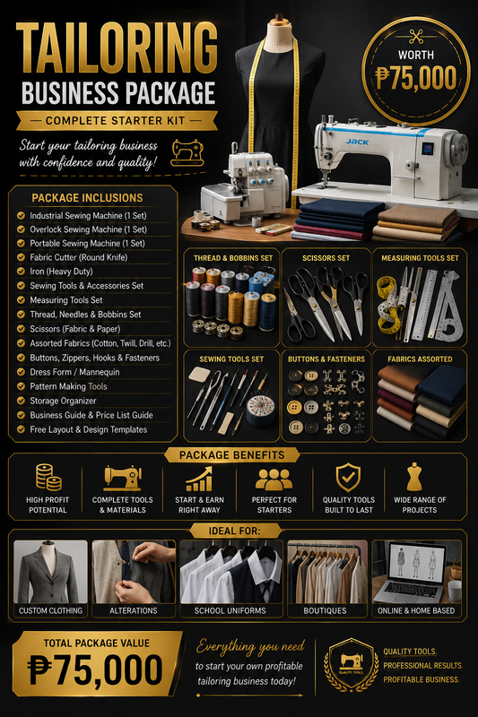 ✂️ Tailoring Business Package (Worth ₱75,000)