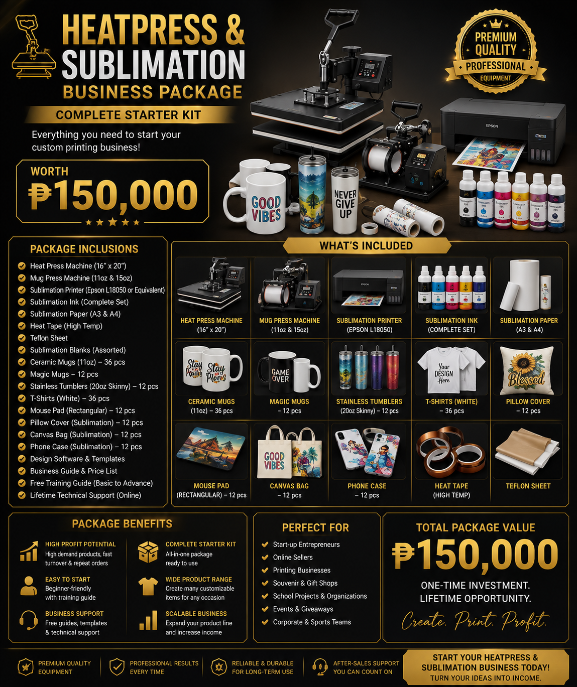 🔥 Heat Press & Sublimation Business Package (Worth ₱150,000)